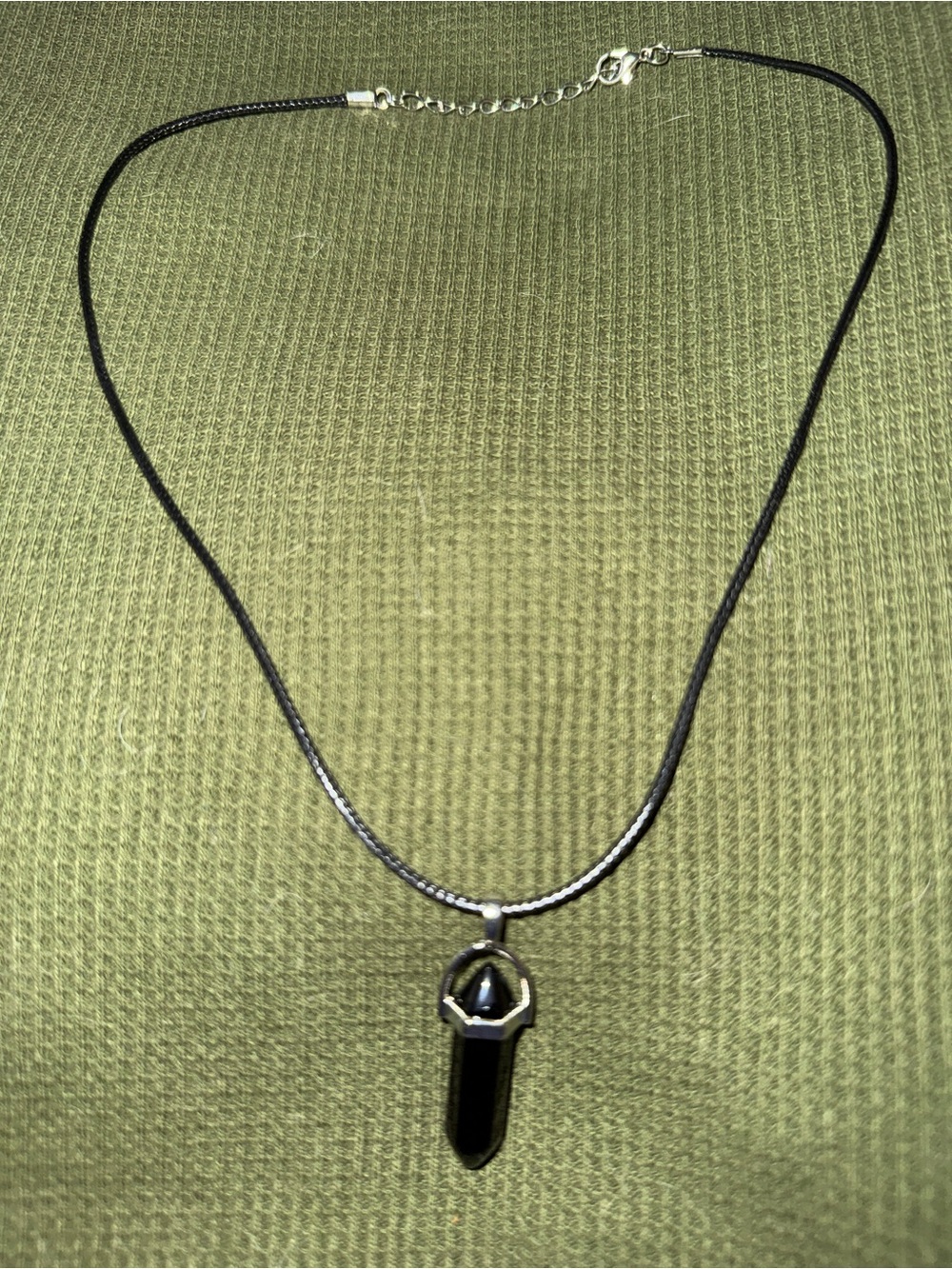 Black Crystal Pendant Necklace - Women Jewelry